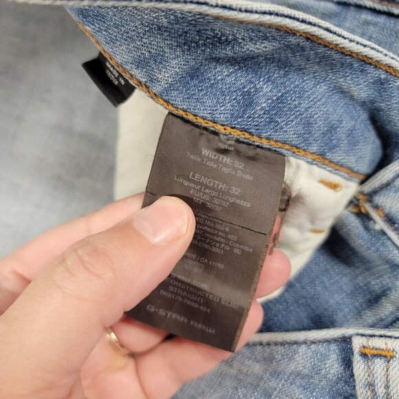 G-STAR RAW 3301 DECONSTRUCTED SLIM STRAIGHT JEANS Men's 32 x 32 Medium Wash - Picture 5 of 9